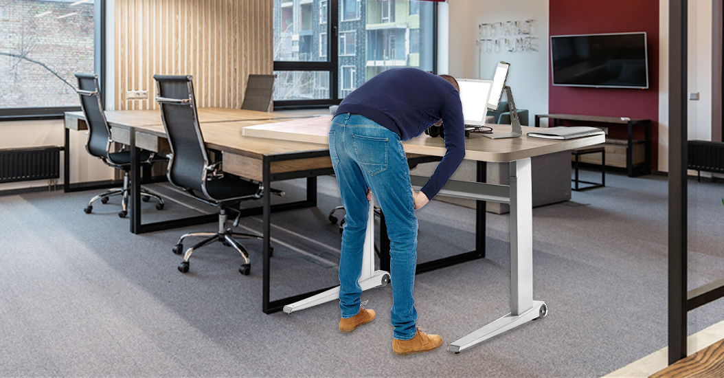 A standing desk that only goes halfway up