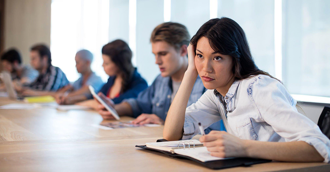 Staff bored in 4:30PM meeting